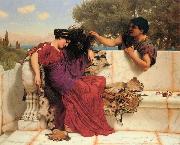 John William Godward Old Old Story oil painting on canvas